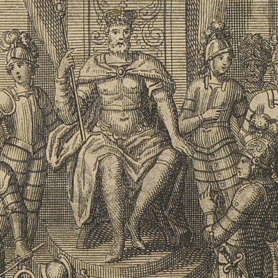 Angélique et l’Argail à la cour de Charles (RolAm trad Lesage 1717 fig.1)