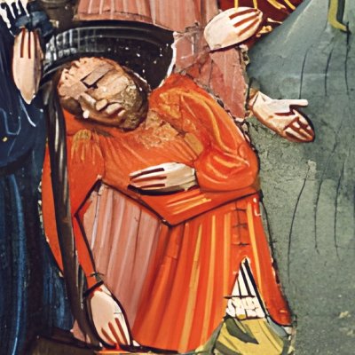 Judith présente la tête d’Holopherne au peuple de Béthulie (Bible d’Utrecht, F8r)